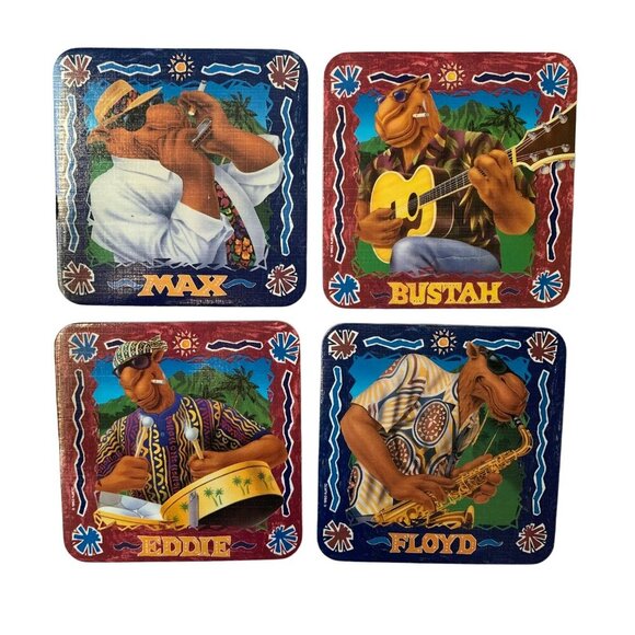 Vintage Camel Joe's Beach Club Coaster Set In Original Box 4 - Picture 2 of 7